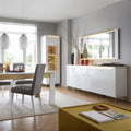 Lazio Sideboard 4 Door 2 Drawer in Alpine White/White Gloss - image 3