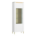 Lazio Vitrin 1 Door in Alpine White/White Gloss