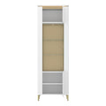 Lazio Vitrin 1 Door in Alpine White/White Gloss - image 2