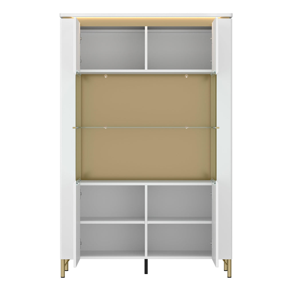 Lazio Vitrin 2 Door in Alpine White/White Gloss - image 2