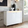 Lazio Sideboard 2 Door in Alpine White/White Gloss - image 3