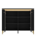 Genoa Sideboard 2 Door in Black Matt/Gold - image 2