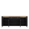 Genoa Sideboard 4 Door 2 Drawer in Black Matt/Gold - image 2