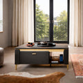 Genoa Coffee Table 1 Drawer in Black Matt/Gold - image 3
