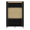 Genoa Vitrin 2 Door in Black Matt/Gold - image 2