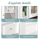 Bar Table,Multifunctional Dining & Bar Cabinet With Rotating Extendable Tabletop , Storage Cabinet With  Glass  Doors,  For Dining Room Kitchen  Living Room Haslam Living