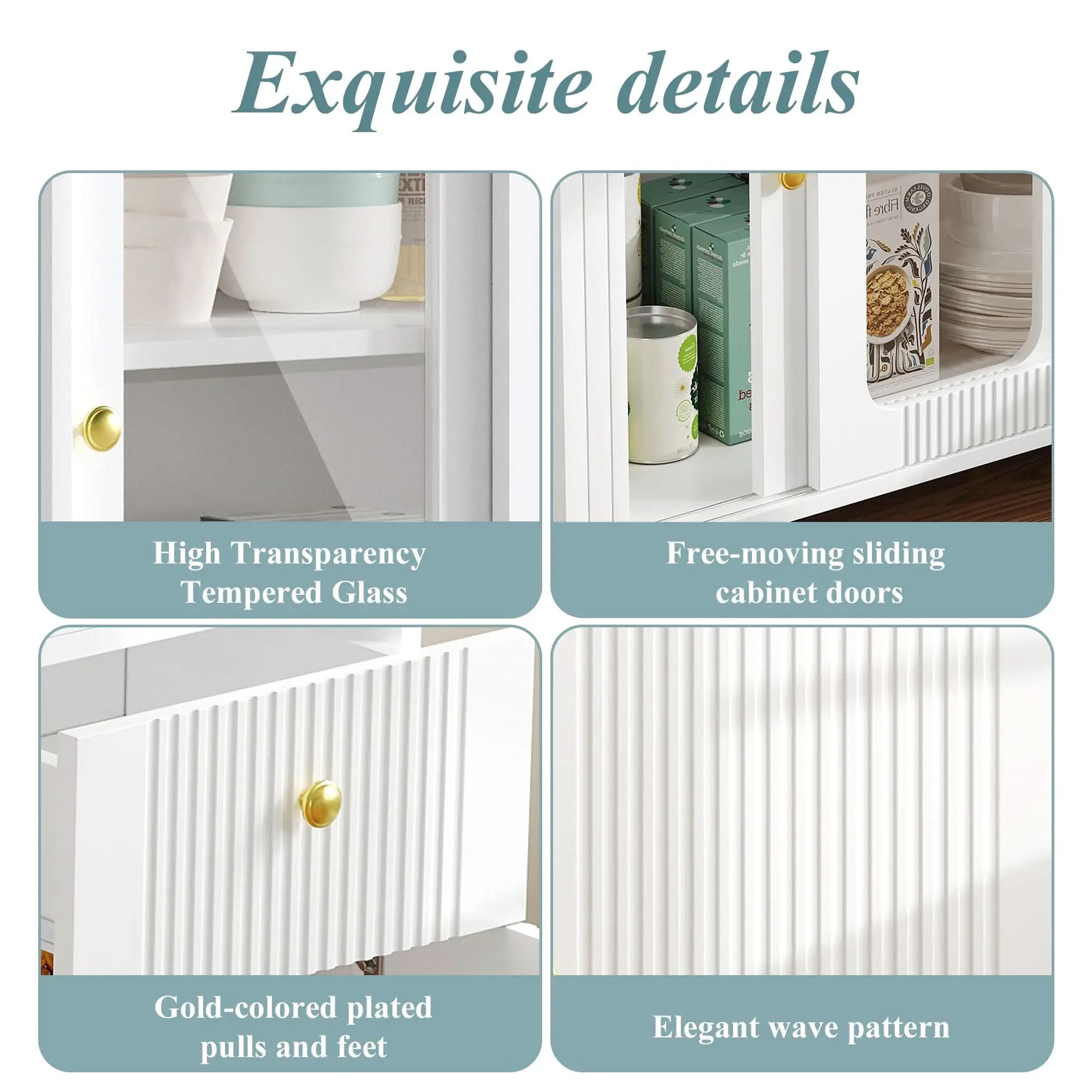 Bar Table,Multifunctional Dining & Bar Cabinet With Rotating Extendable Tabletop , Storage Cabinet With  Glass  Doors,  For Dining Room Kitchen  Living Room Haslam Living