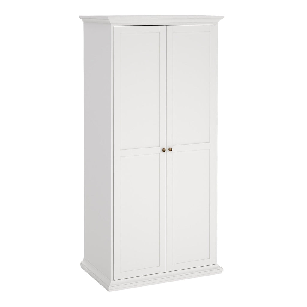 Paris Package - Bedside 2 Drawers + Chest of 4 Drawers + Wardrobe with 2 Doors White - image 10