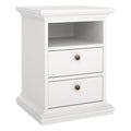 Paris Package - Bedside 2 Drawers + Chest of 4 Drawers + Wardrobe with 2 Doors White - image 2