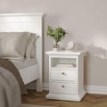 Paris Package - Bedside 2 Drawers + Chest of 4 Drawers + Wardrobe with 2 Doors White - image 4