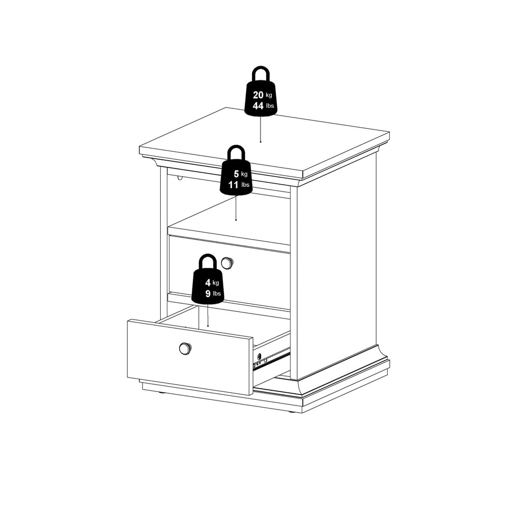 Paris Bedside 2 Drawers in White - image 13