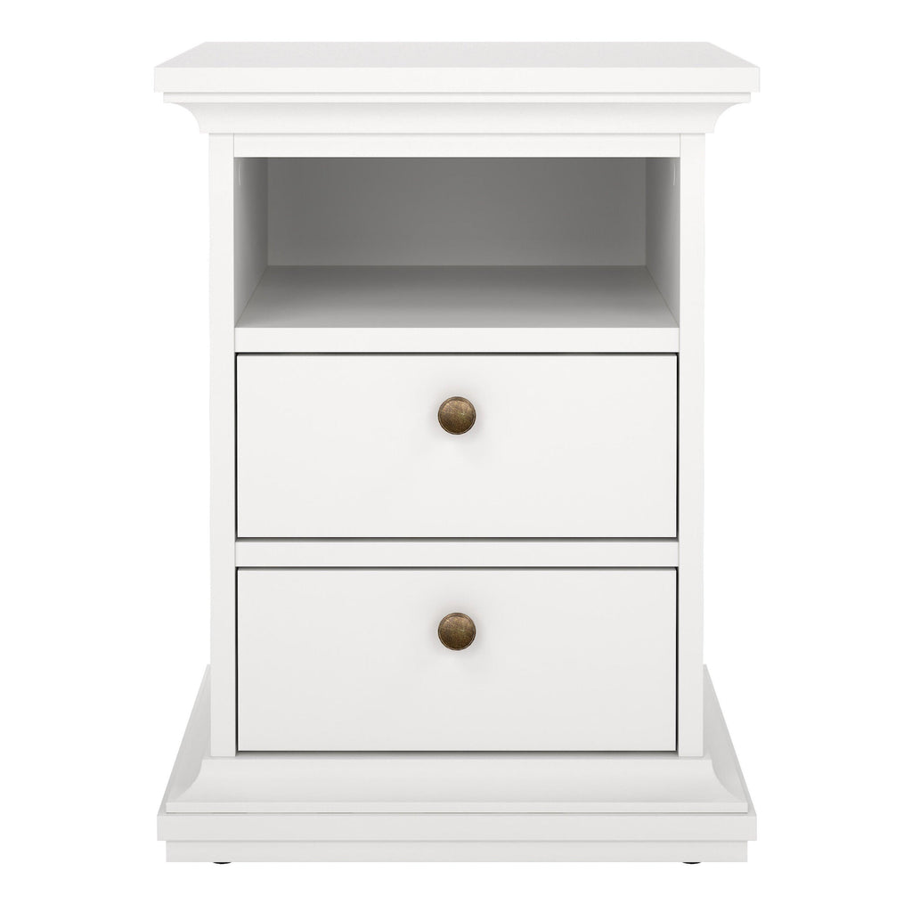 Paris Bedside 2 Drawers in White - image 2