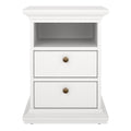 Paris Bedside 2 Drawers in White - image 2