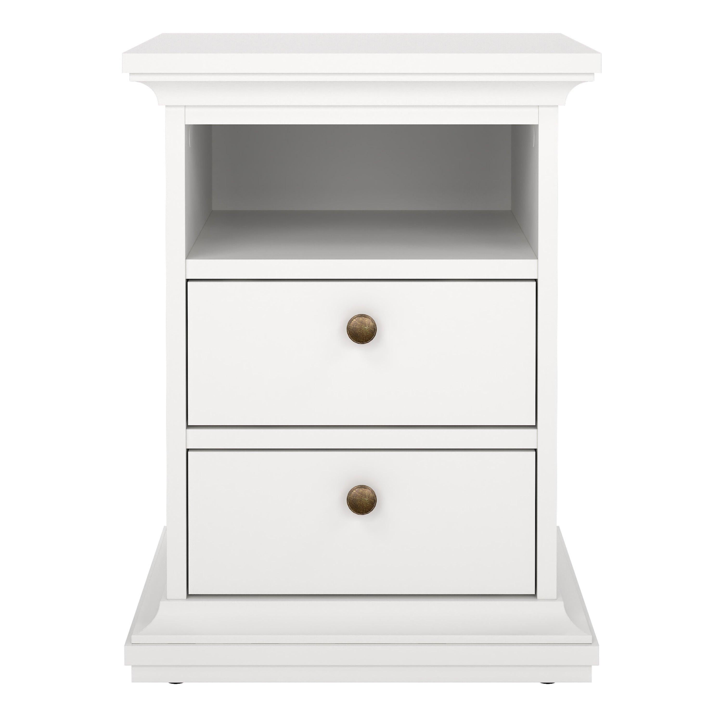 Paris Bedside 2 Drawers in White - image 2