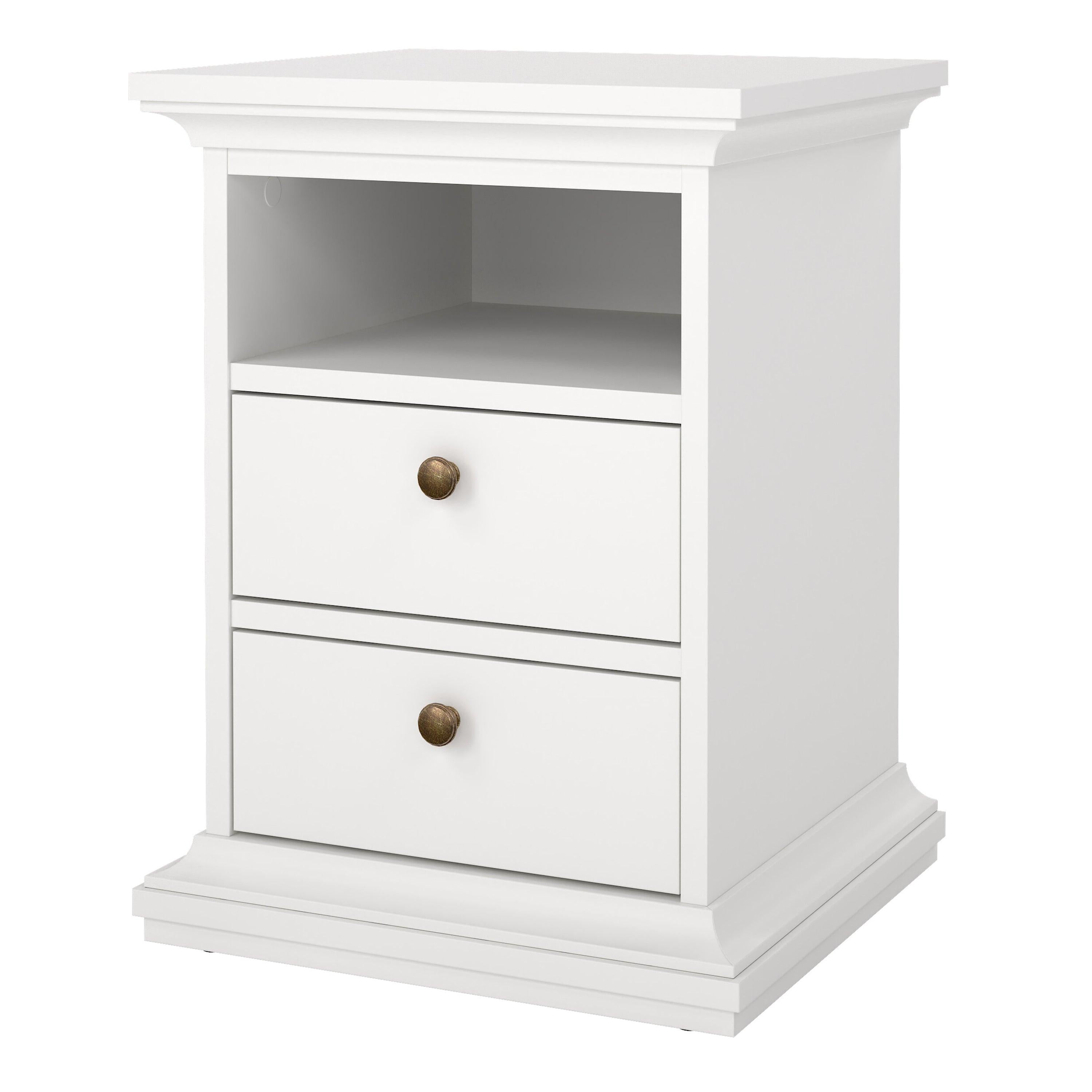 Paris Bedside 2 Drawers in White - image 3