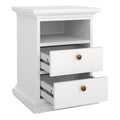 Paris Bedside 2 Drawers in White - image 5