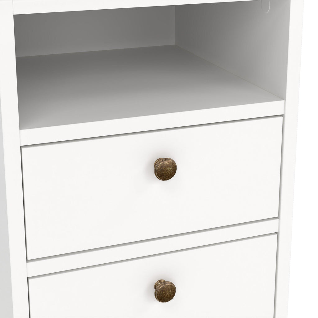 Paris Bedside 2 Drawers in White - image 9