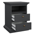 Paris Bedside 2 Drawers in Matt Grey - image 5