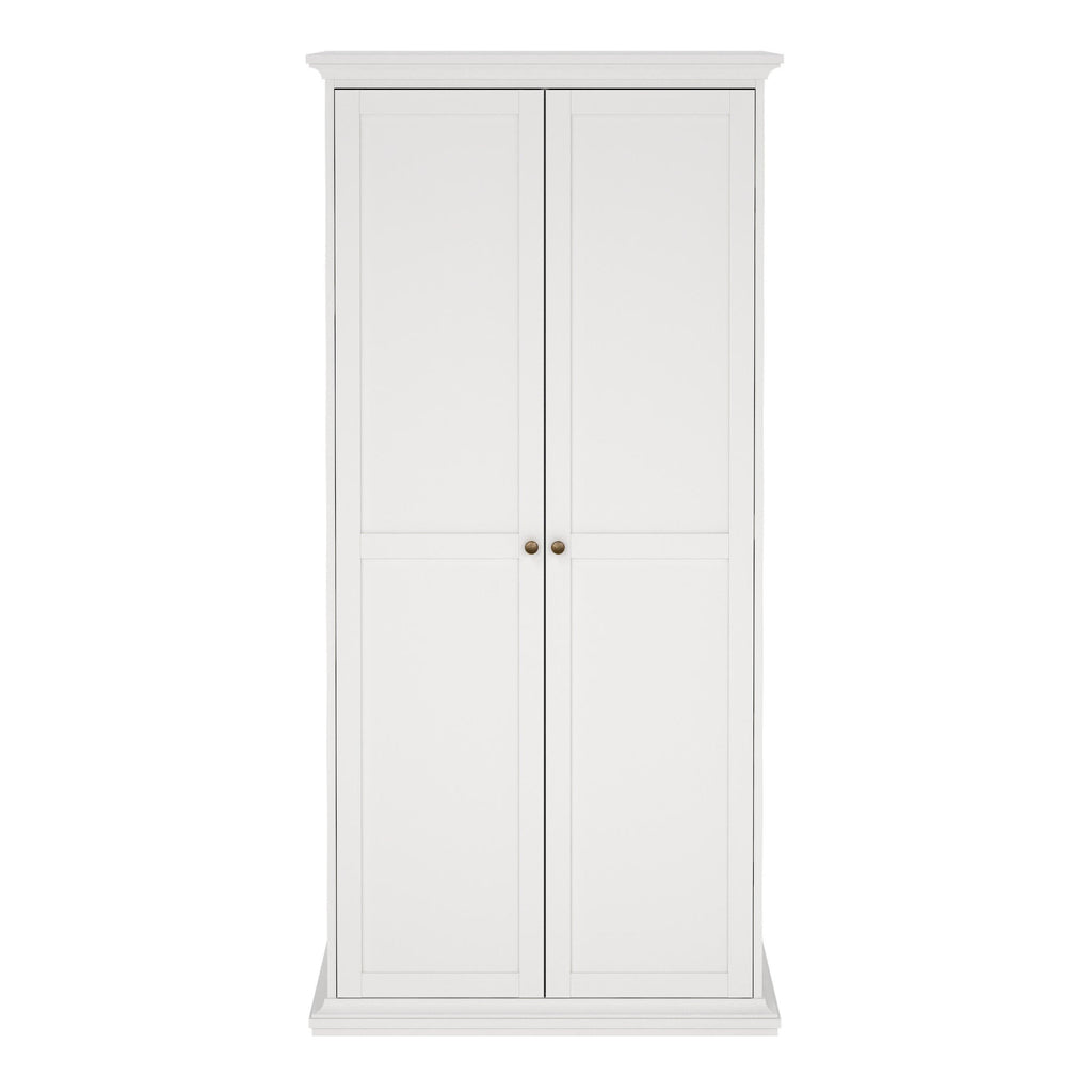 Paris Wardrobe with 2 Doors in White - image 2