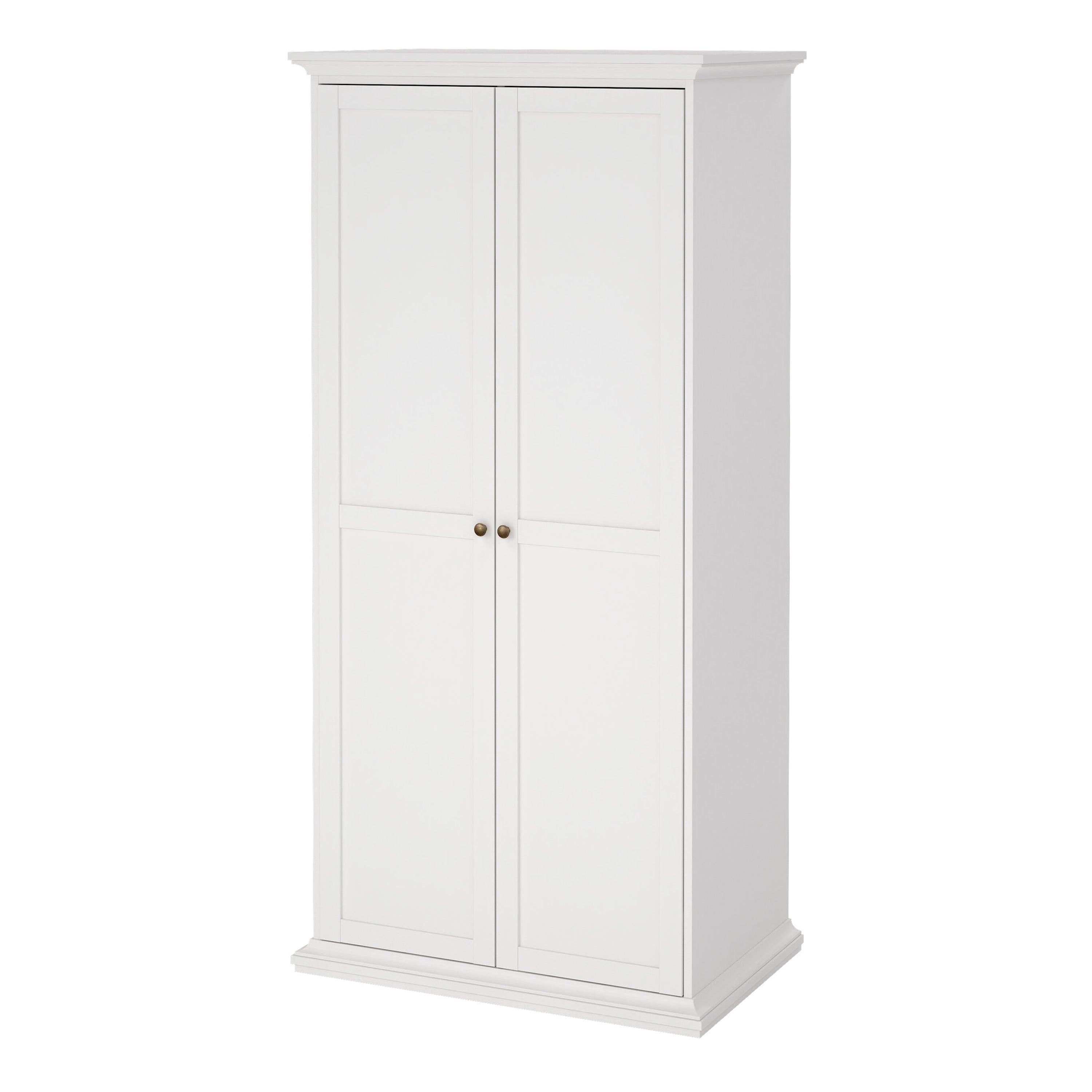 Paris Wardrobe with 2 Doors in White - image 3