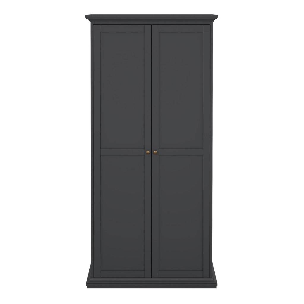 Paris Wardrobe with 2 Doors in Matt Grey - image 2