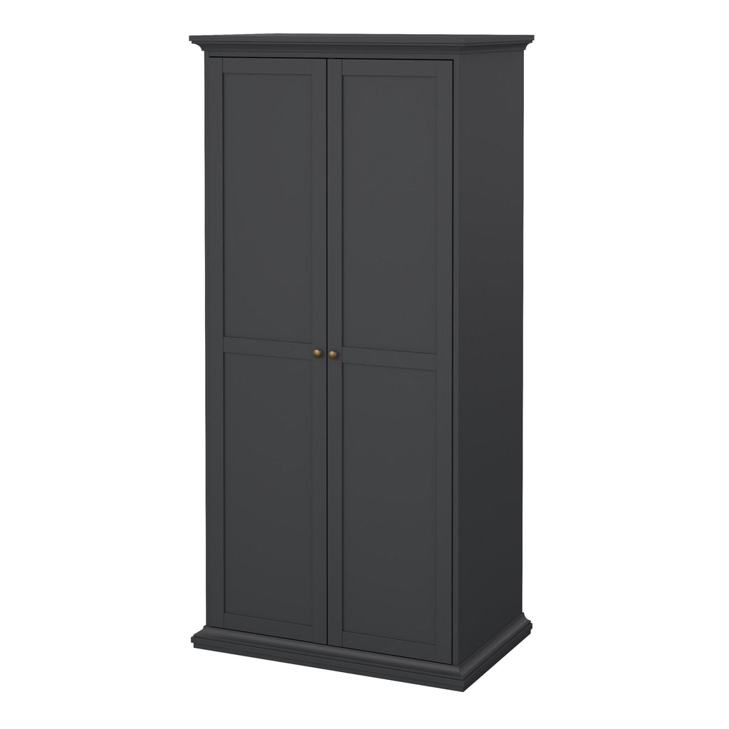 Paris Wardrobe with 2 Doors in Matt Grey - image 3