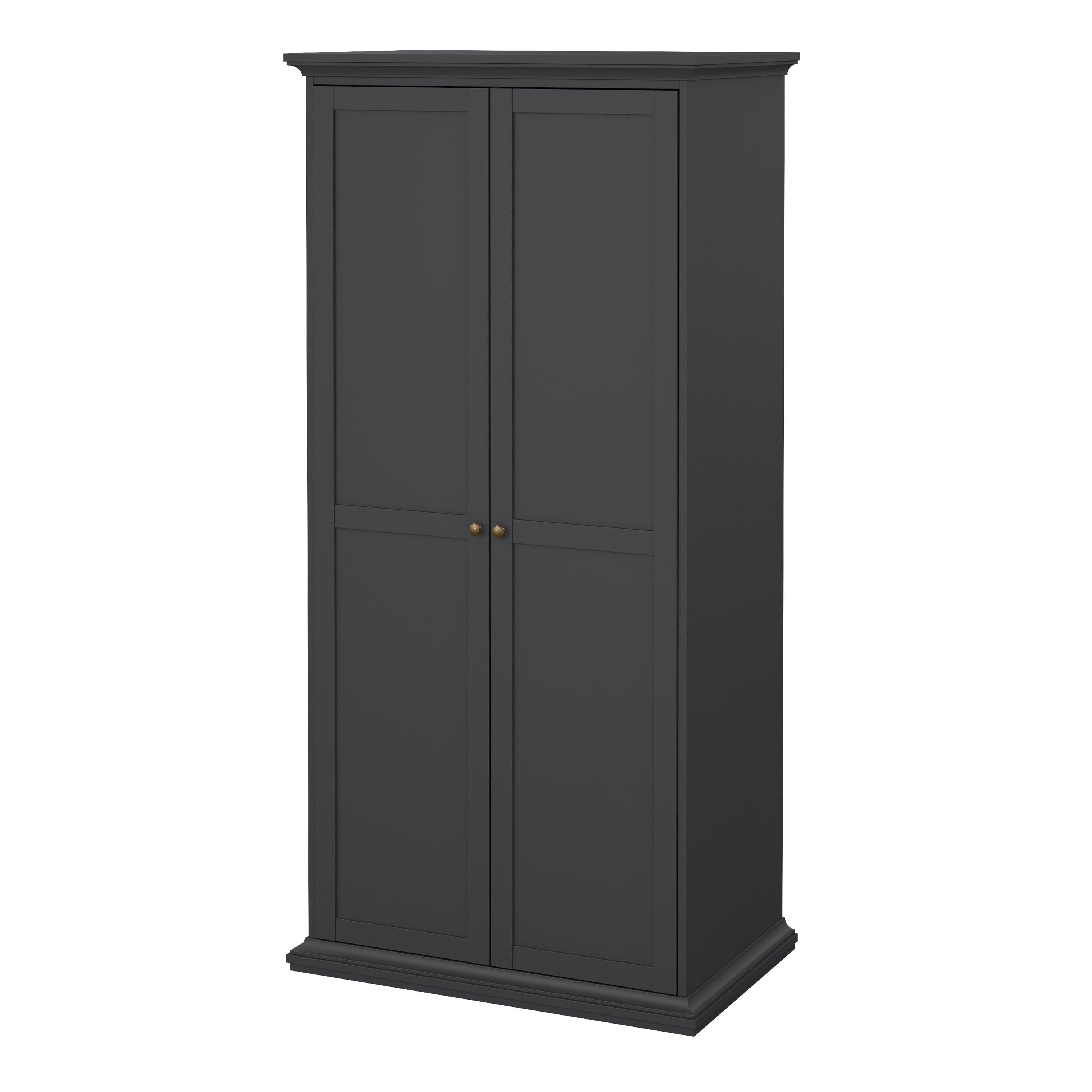Paris Wardrobe with 2 Doors in Matt Grey - image 3