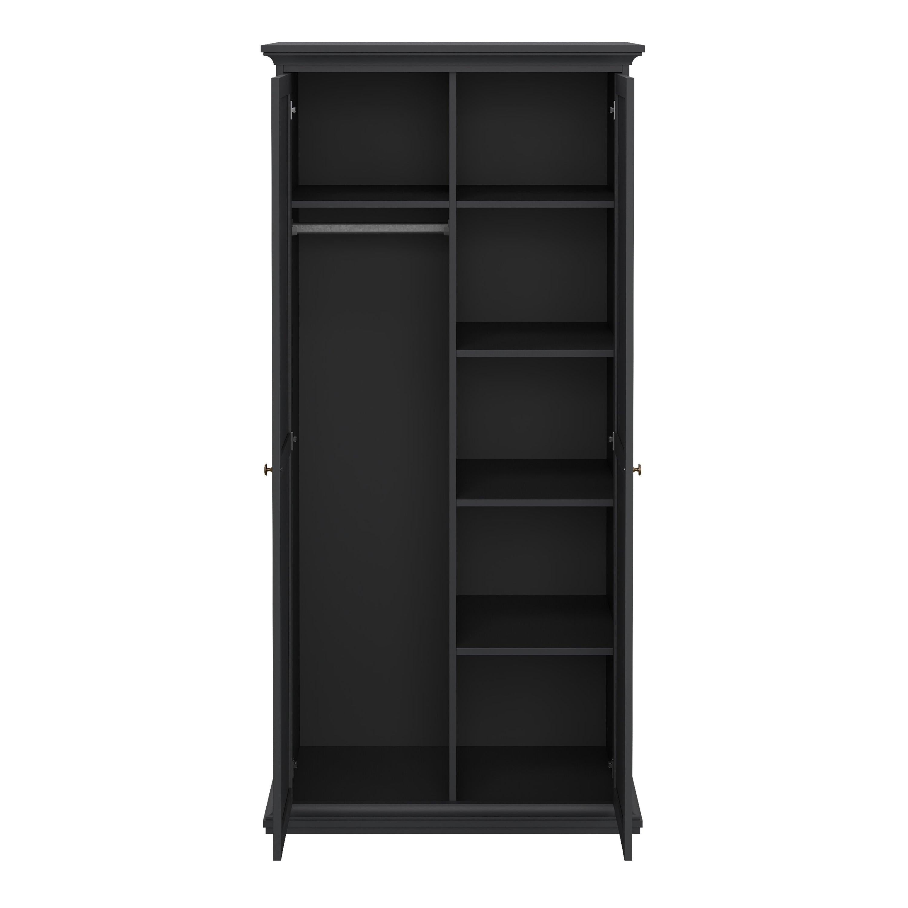Paris Wardrobe with 2 Doors in Matt Grey - image 6