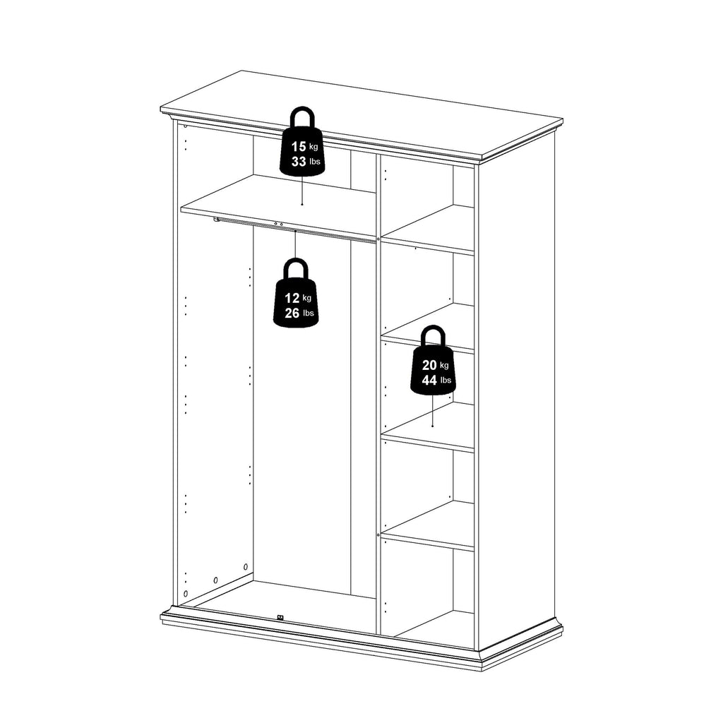 Paris Wardrobe with 2 Doors in Matt Grey - image 14