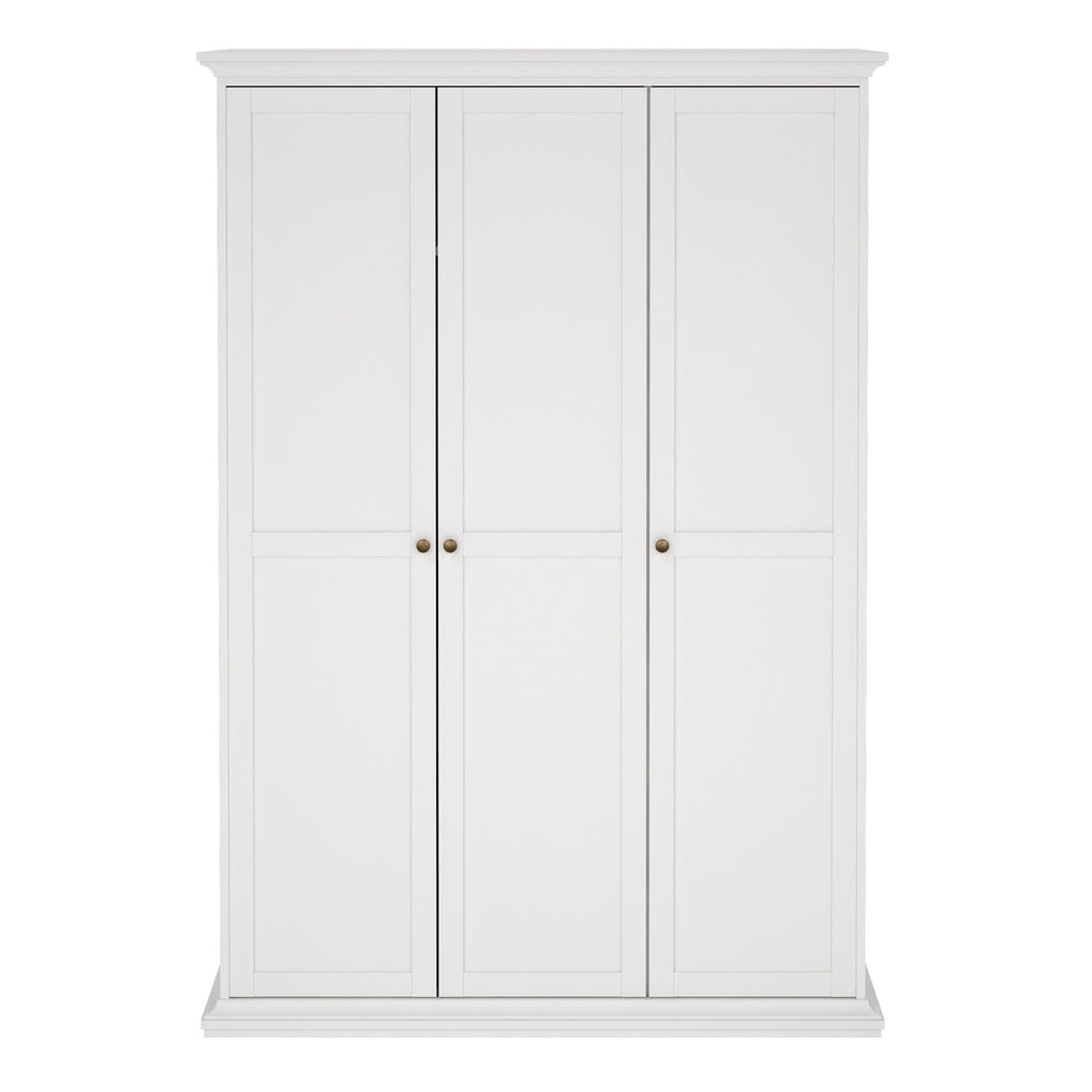 Paris Wardrobe with 3 Doors in White - image 2