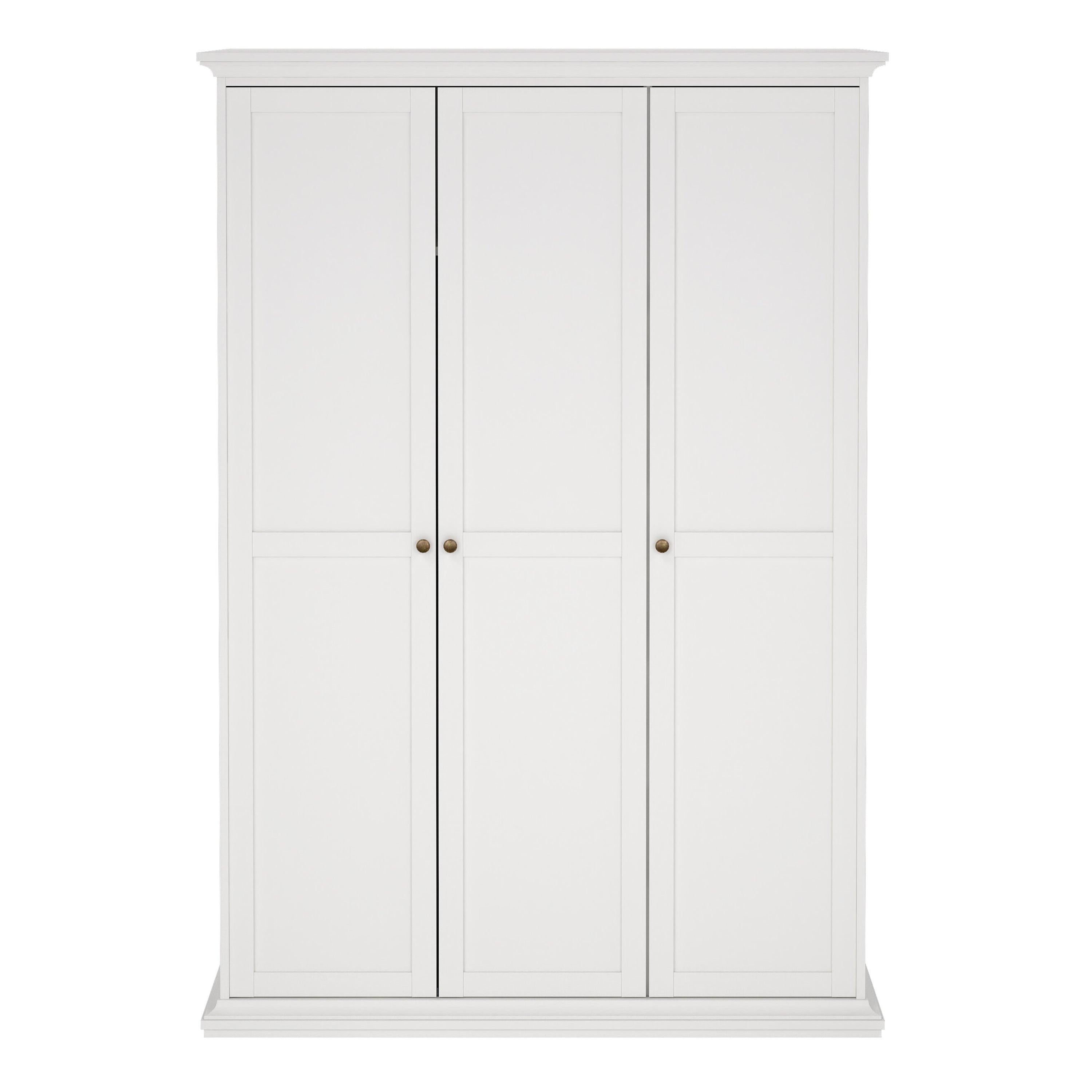 Paris Wardrobe with 3 Doors in White - image 2