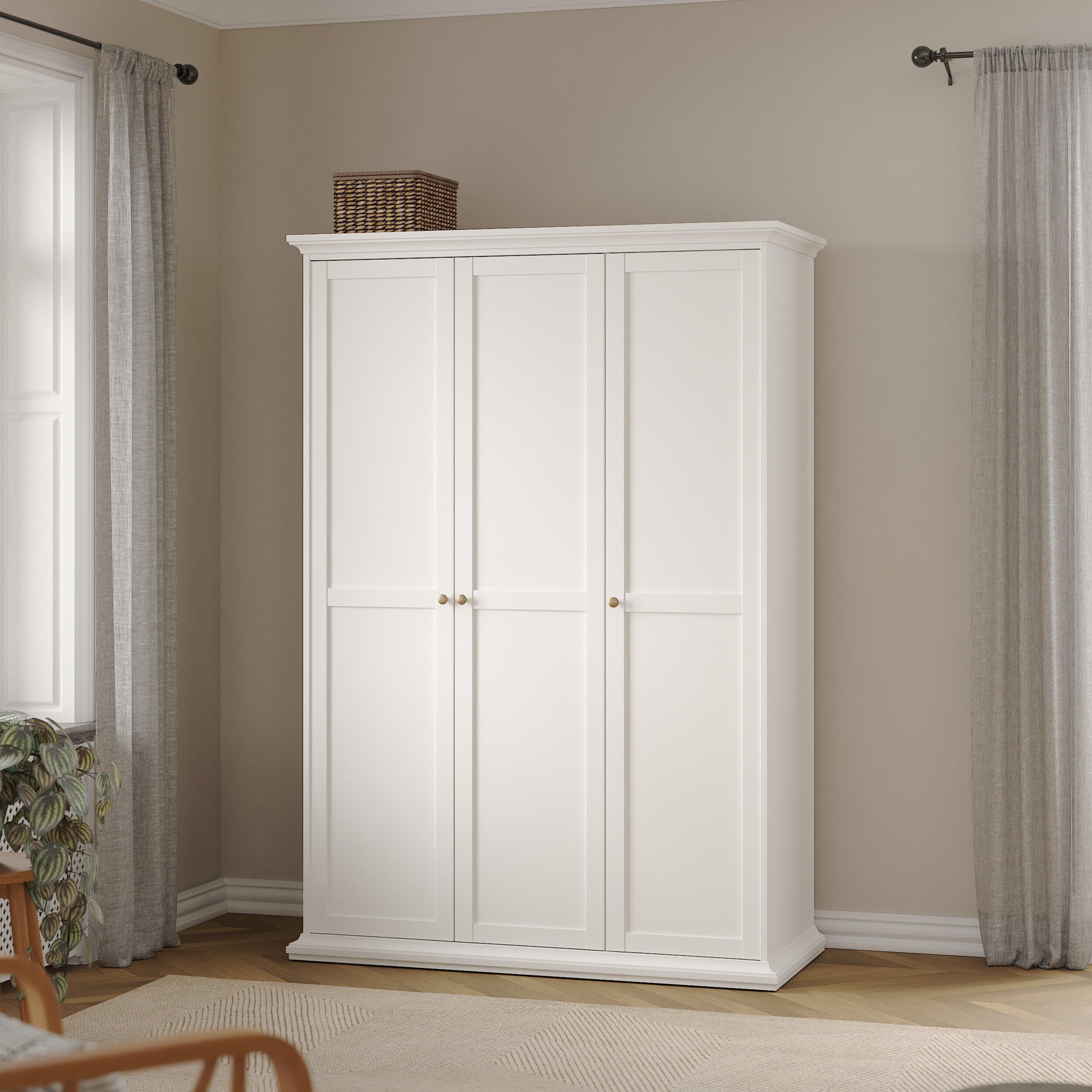 Paris Wardrobe with 3 Doors in White - image 8