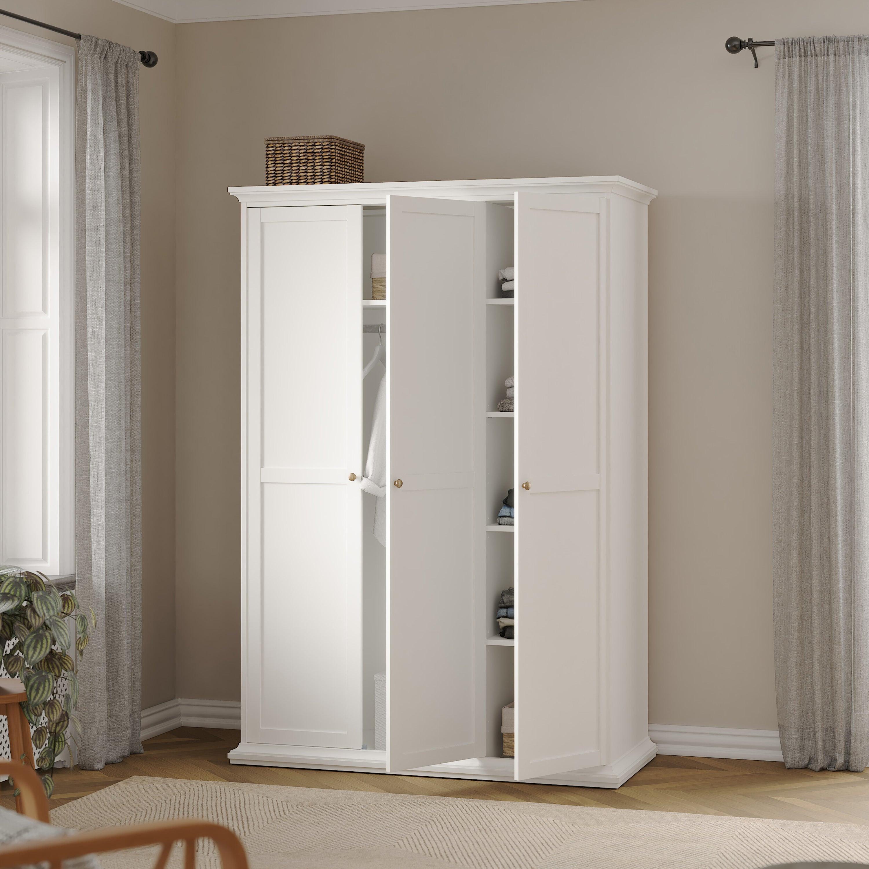 Paris Wardrobe with 3 Doors in White - image 9
