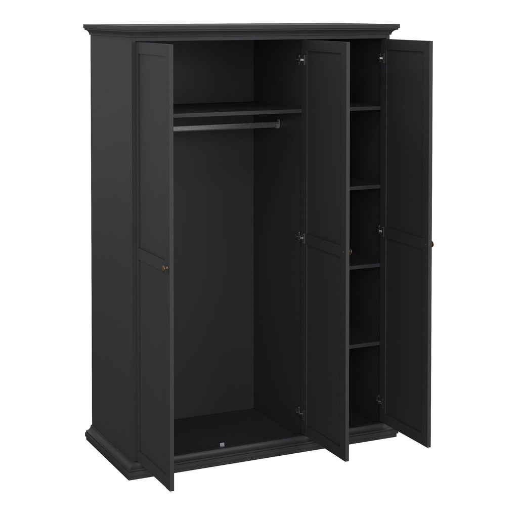 Paris Wardrobe with 3 Doors in Matt Grey - image 5
