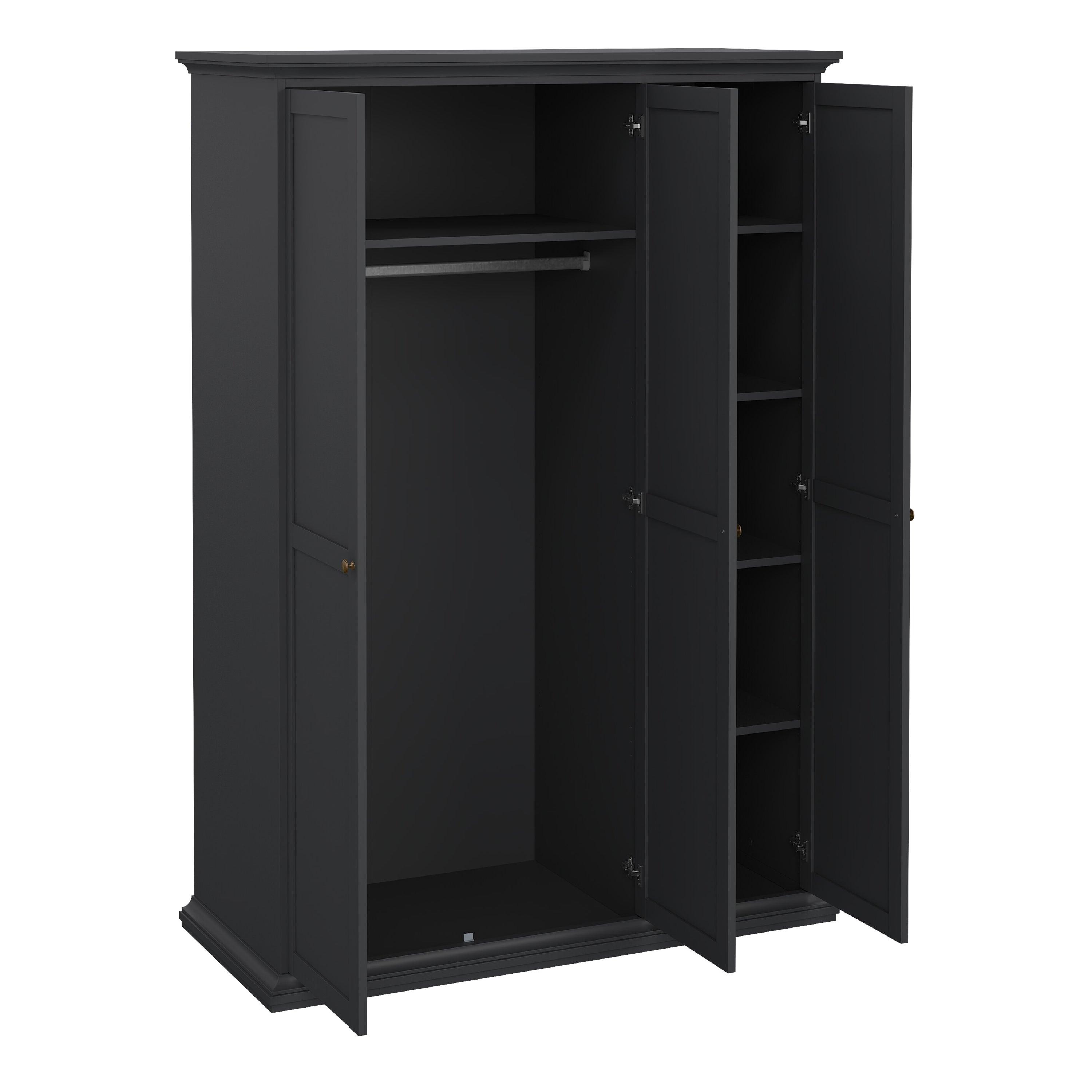 Paris Wardrobe with 3 Doors in Matt Grey - image 5