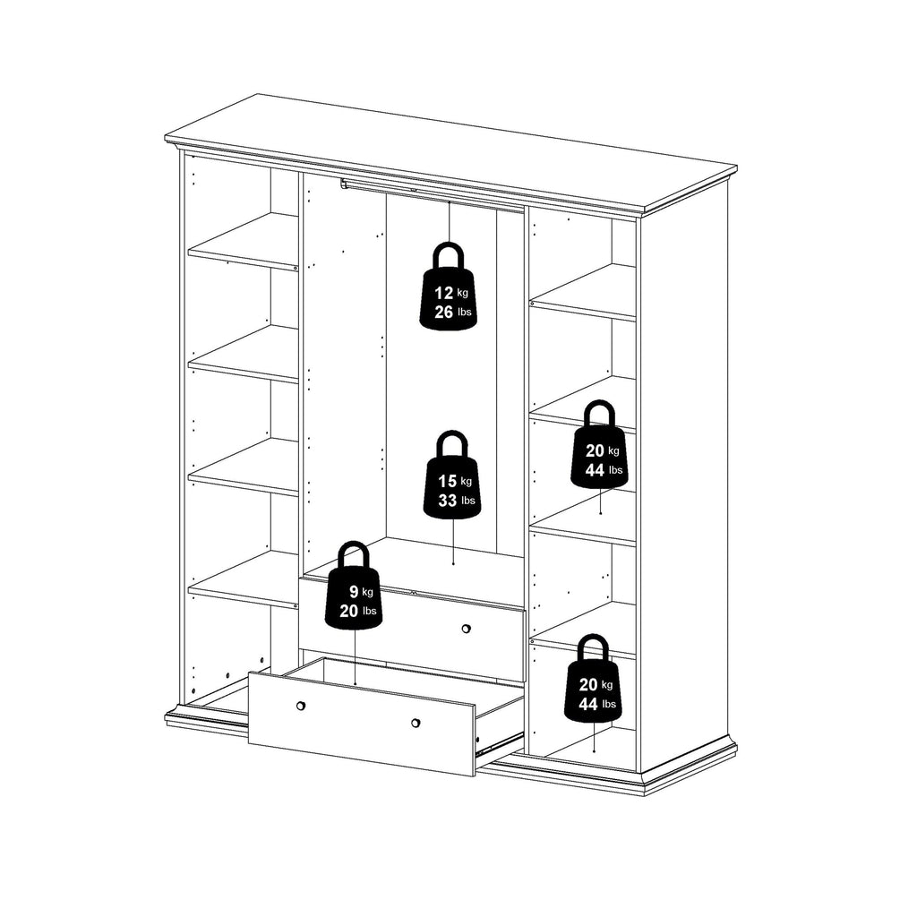 Paris TV-unit 2 frame Doors in Matt Grey - image 14