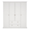Paris Wardrobe with 4 Doors and 2 Drawers in White - image 2
