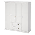 Paris Wardrobe with 4 Doors and 2 Drawers in White - image 3