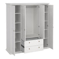 Paris Wardrobe with 4 Doors and 2 Drawers in White - image 5