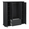 Paris Wardrobe with 4 Doors and 2 Drawers in Matt Grey - image 5