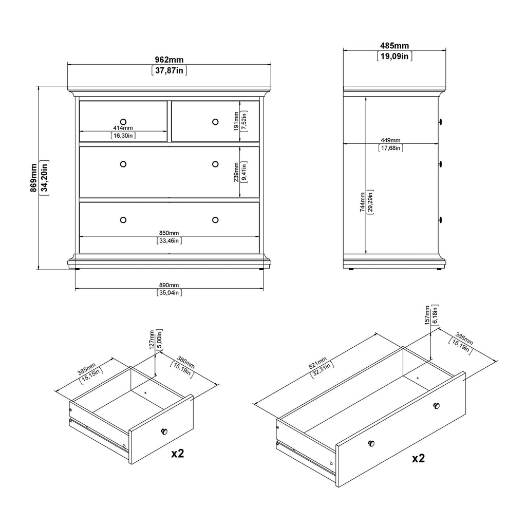 Paris Double Bed (140 x 200) in White - image 13