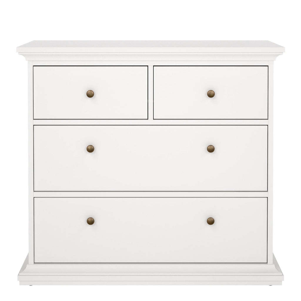 Paris Chest of 4 Drawers in White - image 2