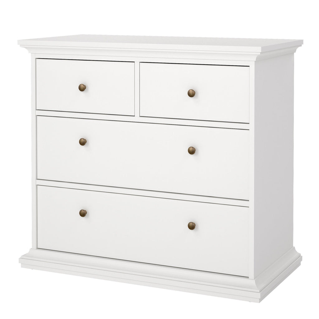 Paris Chest of 4 Drawers in White - image 3