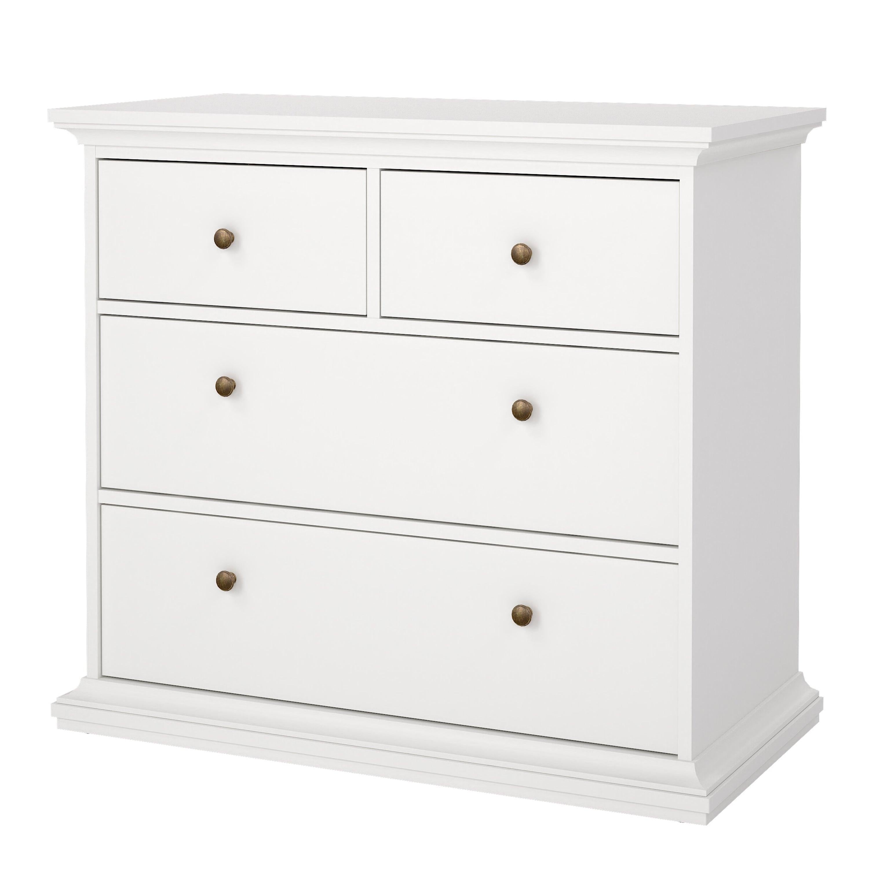 Paris Chest of 4 Drawers in White - image 3