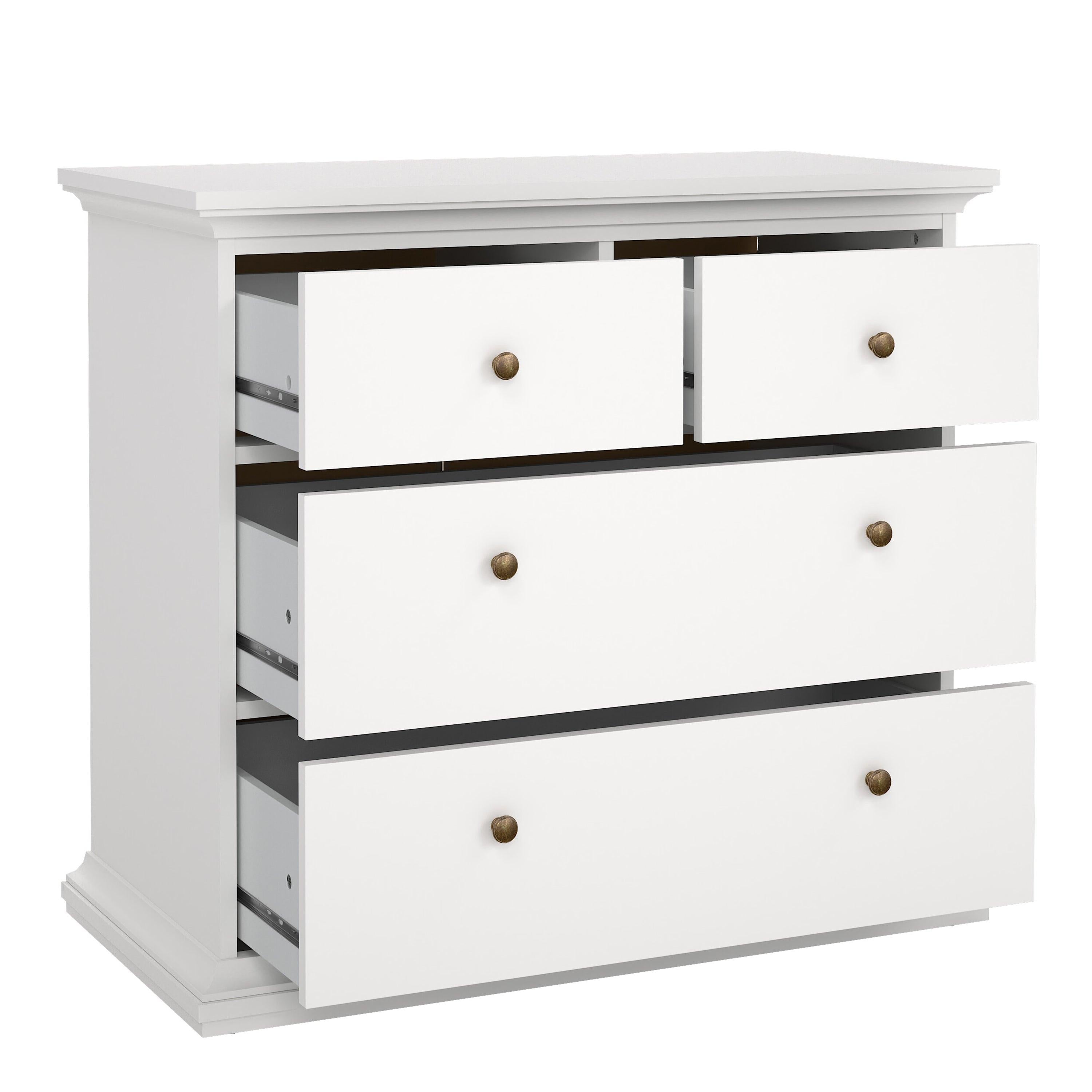 Paris Chest of 4 Drawers in White - image 5