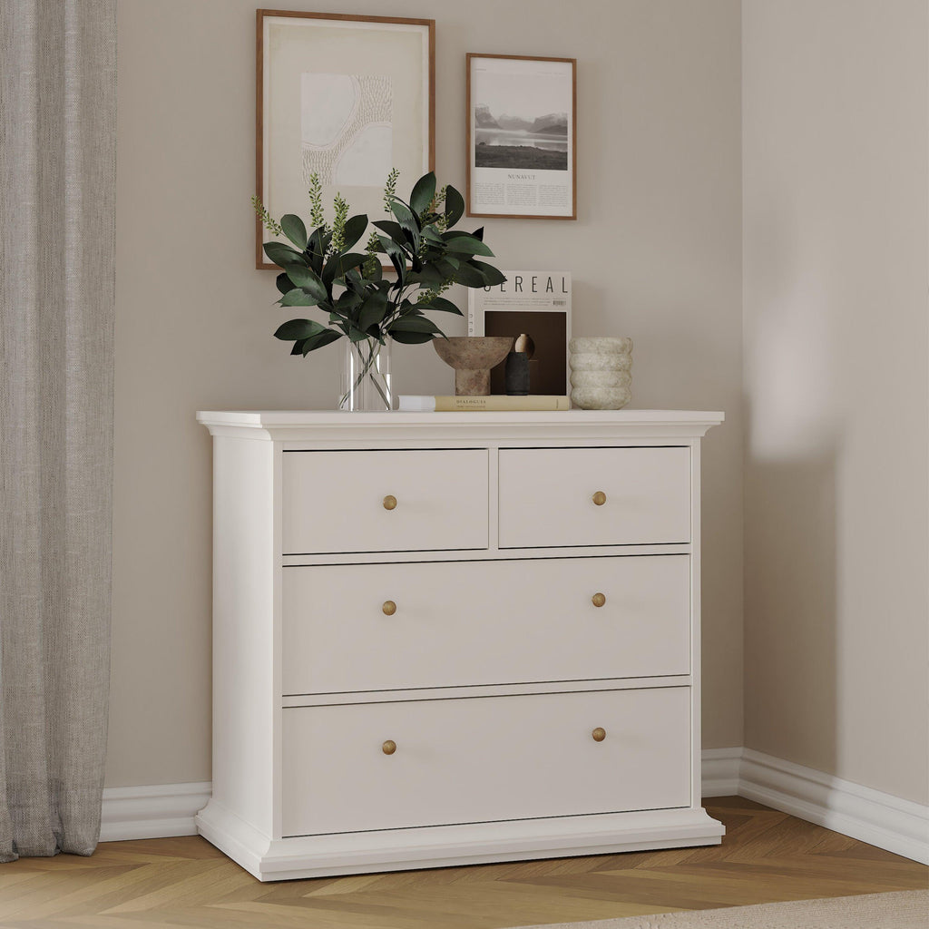 Paris Chest of 4 Drawers in White - image 9