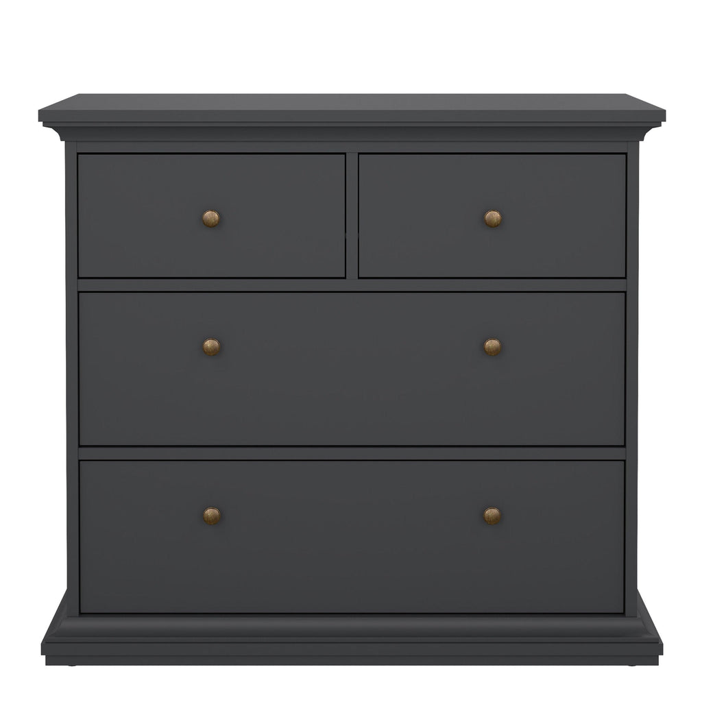 Paris Chest of 4 Drawers in Matt Grey - image 2