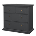 Paris Chest of 4 Drawers in Matt Grey - image 3