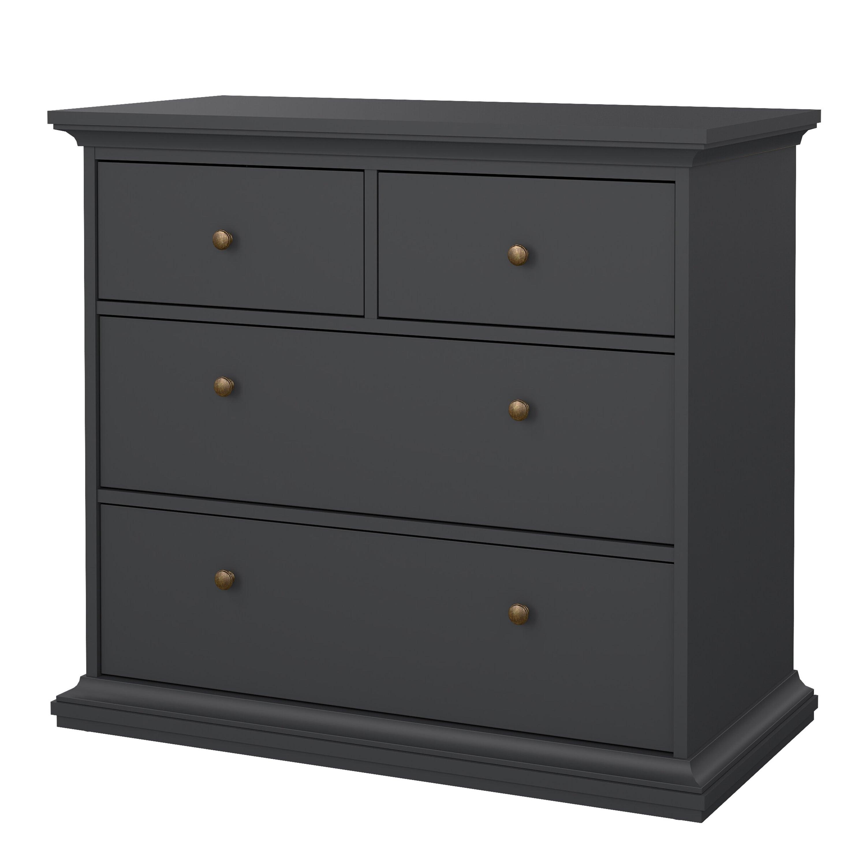 Paris Chest of 4 Drawers in Matt Grey - image 3
