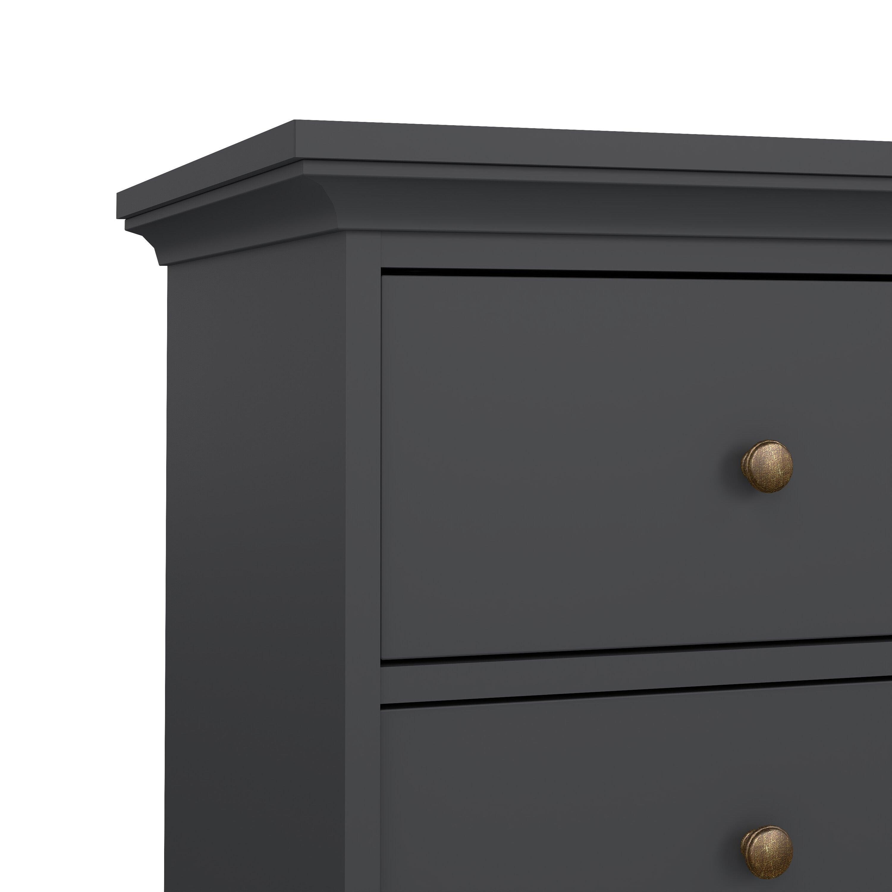 Paris Chest of 4 Drawers in Matt Grey - image 9